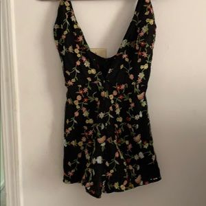 Pretty little thing embroidered romper